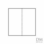 1 line of symmetry of Square design 1