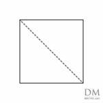 1 line of symmetry of Square design 2