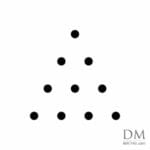 10 Dots in pyramid design