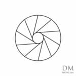 10 lines inside Circle design 1