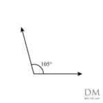 105° obtuse angle, one hundred-five degree
