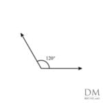 120° obtuse angle, one hundred twenty degree