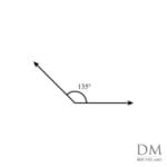 135° obtuse angle, one hundred thirty-five degree