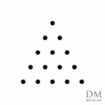 15 Dots in pyramid design