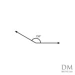 150° obtuse angle, one hundred fifty degree