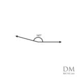 165° obtuse angle, one hundred sixty-five degree
