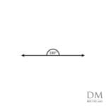 180° straight angle, one hundred eighty degree