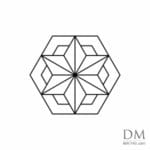 2 Equilateral triangle inside Hexagon design 10