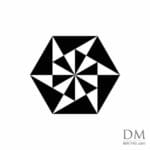 2 Equilateral triangle inside Hexagon design 13