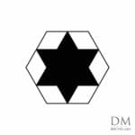 2 Equilateral triangle inside Hexagon design 4