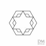 2 Equilateral triangle inside Hexagon design 8