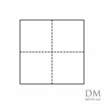 2 lines of symmetry of Square design 1