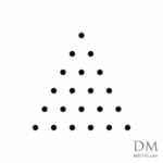 21 Dots in pyramid design