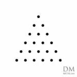 21 Dots in pyramid design