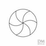 3 Waves inside Circle design 1