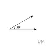 30° acute angle, thirty degree