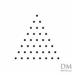 36 Dots in pyramid design