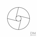 4 Lines inside Circle design 1