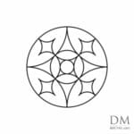 4 Quarter Circle inside Circle design 21