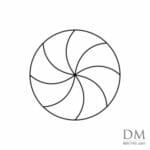 4 Waves inside Circle design 1