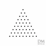 45 Dots in pyramid design