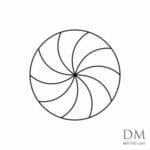 5 Waves inside Circle design 1