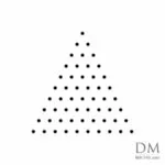 55 Dots in pyramid design