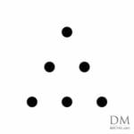 6 Dots in pyramid design