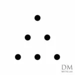 6 Dots in pyramid design