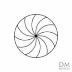 6 Waves inside Circle design 1