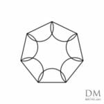 7 Semicircle inside a Heptagon design 1