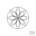 8 Semicircle inside circle design 1