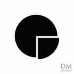 A filled Quarter and Three fourth of circle