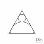 Circle and Semicircle inside Triangle design 1