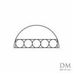 Circle inside Semicircle design 3