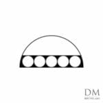 Circle inside Semicircle design 4