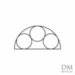 Circle inside Semicircle design 5