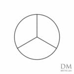 Circle into 3 equal parts