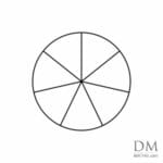 Circle into 7 equal parts