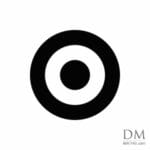 Circle with 2 black strips a