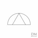 Equilateral Triangle inside Semicircle design 1