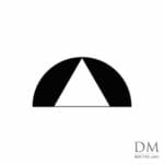 Equilateral Triangle inside Semicircle design 2