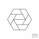Hexagon in eight equal parts design 1