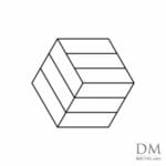 Hexagon in three equal parts design 1