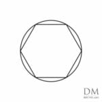 Hexagon inside Circle design 1