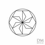 Hexagon inside Circle design 28