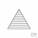 Horizontal Lines in a Triangle design 1