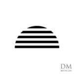 Horizontal lines inside Semicircle design 2