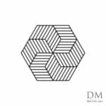 Lines inside Hexagon design 38