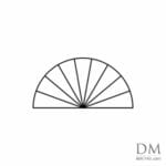 Lines inside Semicircle design 1